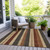 Striped Washable Indoor Outdoor Area Rug