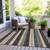 Striped Washable Indoor Outdoor Area Rug