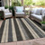 Striped Washable Indoor Outdoor Area Rug