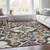 Damask Washable Indoor Outdoor Area Rug