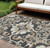 Damask Washable Indoor Outdoor Area Rug