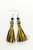 Christmas- New Years Eve Gold Tinsel Earrings