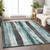 Striped Washable Indoor Outdoor Area Rug