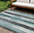 Striped Washable Indoor Outdoor Area Rug