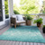 Damask Washable Indoor Outdoor Area Rug