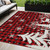 5' X 8' Red Black And Ivory Plaid Washable Indoor Outdoor Area Rug