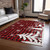 5' X 8' Red Black And Ivory Plaid Washable Indoor Outdoor Area Rug