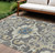 Damask Washable Indoor Outdoor Area Rug