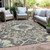 Damask Washable Indoor Outdoor Area Rug