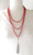 Christmas- Red Multi-Layer "Believe" Tassel Necklace