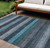 Striped Washable Indoor Outdoor Area Rug