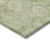 Green Floral Washable Indoor Outdoor Area Rug