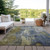 Abstract Washable Indoor Outdoor Area Rug