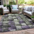 Striped Washable Indoor Outdoor Area Rug