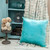 Parkland Collection Camila Aqua Solid Throw Pillow