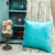 Parkland Collection Camila Aqua Solid Throw Pillow