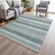Striped Washable Indoor Outdoor Area Rug