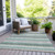 Striped Washable Indoor Outdoor Area Rug