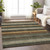 Striped Washable Indoor Outdoor Area Rug