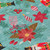 10' X 14' Teal Blue Red Black Pink And Brown Floral Washable Indoor Outdoor Area Rug