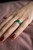 Forest jade stone skinny stacking rings