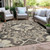 Damask Washable Indoor Outdoor Area Rug