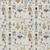 5' X 8' Ivory Gold Black And Gray Nutcracker Washable Indoor Outdoor Area Rug