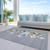 5' X 8' Gray Beige Ivory And Taupe Presents Washable Indoor Outdoor Area Rug