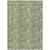 Green Floral Washable Indoor Outdoor Area Rug