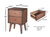 Flynn Mid Century Modern 2 Drawer Nightstand