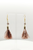 Christmas- Rose Gold Tinsel Tassel Earrings