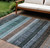 Striped Washable Indoor Outdoor Area Rug