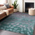 Floral Washable Indoor Outdoor Area Rug