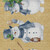 5' X 8' Gold Denim Blue And Ivory Snowmen Washable Indoor Outdoor Area Rug