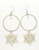 Christmas-Acrylic Snowflake Silver Hoops with Opal Crystal