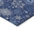5' X 8' Navy Blue Ivory And Sky Blue Snowflake Washable Indoor Outdoor Area Rug