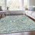 Floral Medallion Washable Indoor Outdoor Area Rug