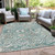 Floral Medallion Washable Indoor Outdoor Area Rug