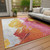 Abstract Washable Indoor Outdoor Area Rug