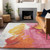 Abstract Washable Indoor Outdoor Area Rug