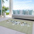 3' X 5' Artichoke Green Beige Ivory And Taupe Presents Washable Indoor Outdoor Area Rug