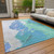Abstract Washable Indoor Outdoor Area Rug