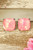 Opal Faceted Square Glass Stud Earrings