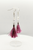 Christmas- Metallic Pink Tinsel Tassel Earrings