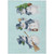 10' X 14' Sky Blue Denim Blue And Ivory Snowmen Washable Indoor Outdoor Area Rug