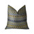 Plutus Blue Wynne Blue Navy and Yellow Handmade Luxury Pillow