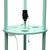 Simple Designs 62.5" Round Modern Shelf Etagere Organizer Storage Floor Lamp with 2 USB Charging Ports, 1 Charging Outlet and Linen Shade