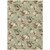 3' X 5' Artichoke Green Brown And Beige Stars Washable Indoor Outdoor Area Rug