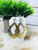 Genuine Crystal and Leather Earrings 