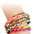 4-Piece Colorful Woven Burnished Gold Bracelet Set